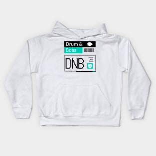 DRUM AND BASS  - DNB Ticket Steez (black/teal) Kids Hoodie